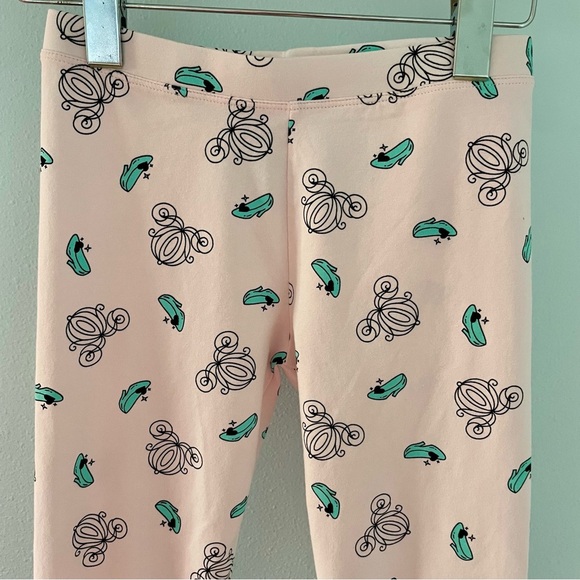 Disney Spotted zebra girls Cinderella Pink Leggings size large 10 - Picture 3 of 8
